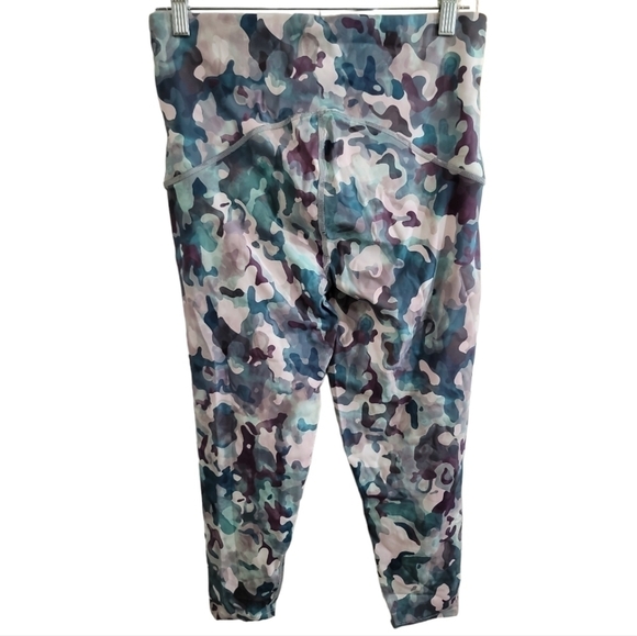 Spanx Active Printed 7/8 Legging Green Multi XL - Picture 4 of 8